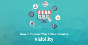 poster of top leading freelance digital marketing strategist in kannur this poster states that how to increase your online bussiness visibility